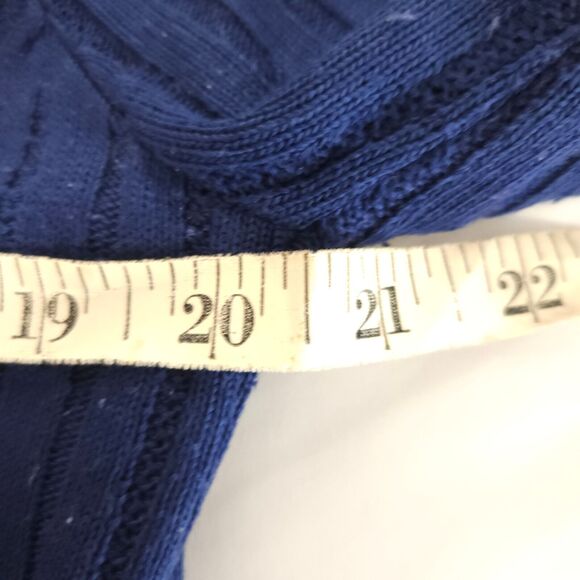 Alfred Dunner Womens Large Navy Blue 100% Acrylic Short Sleeve Pullover Sweater - Picture 4 of 6